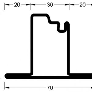 Profilé à ailette type t 1j série 50 " v53021 " lg. disponible abidjan cote d'ivoire.