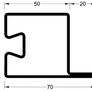 Profilé bas de porte type l 1 jc  série 50 " v55110 " lg. disponible abidjan cote d'ivoire.