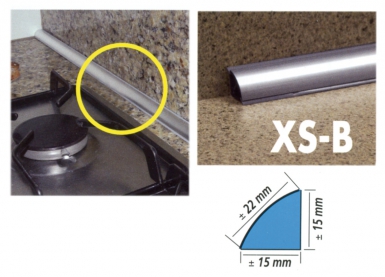 Profilé d'étanchéité rigide " xs-b " quart de rond sortant section 22x15x15 mm lg. disponible abidjan cote d'ivoire.