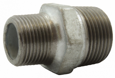 Réduction double mâle n°245, galva, filetage 20-15. disponible abidjan cote d'ivoire.