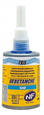 Résine anaérobie gebétanche - raccords filetés métal canalisations gaz et air comprimé - tube 75 ml. disponible abidjan cote d'ivoire.