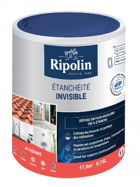 Résine anti-infiltration souple et microporeuse - pour toute surface verticale ou horizontale  en intérieur ou extérieur - incolore - 0,75l. disponible abidjan cote d'ivoire.