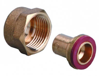 Raccord 2 pièces laiton à braser pour tube cuivre 14 - écrou 20x150. disponible abidjan cote d'ivoire.