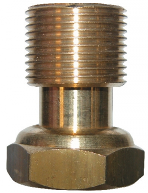 Raccord 2 pièces laiton joint plat, douille filetée - filetage écrou 20x27, douille 20x27. disponible abidjan cote d'ivoire.