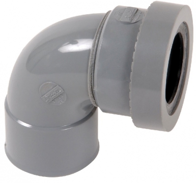 Raccord d'évacuation à joint à lèvre coudé 87°30 - ø 32 double femelle. disponible abidjan cote d'ivoire.