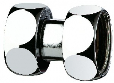 Raccord double à écrou escamotable - ff 1/2" - laiton chromé (par 2 pièces). disponible abidjan cote d'ivoire.