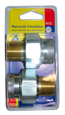 Raccord isolant mâle-femelle - filetage 20 x 27 (vendu sous blister 2 pièces). disponible abidjan cote d'ivoire.