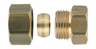 Raccord laiton à bicone femelle droit fer-cuivre - fer 12x17, cuivre 8/10. disponible abidjan cote d'ivoire.