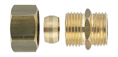 Raccord laiton à bicone mâle droit fer-cuivre - fer 12x17, cuivre 12/14. disponible abidjan cote d'ivoire.