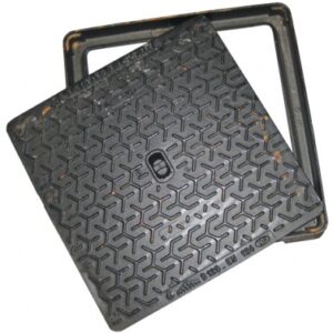 Regard hydraulique cadre carré 417 x 400 mm - tampon ø 329 mm - p 12,9 kg - b 125. disponible abidjan cote d'ivoire.