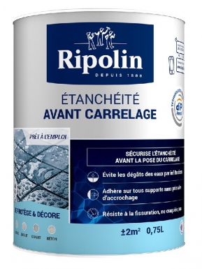 Revêtement acrylique souple d'étanchéité des surfaces intérieures verticales et horizontales destinées à être carrelées - s'applique sur tous supports dans pièces d'eau (pl&ac. disponible abidjan cote d'ivoire.