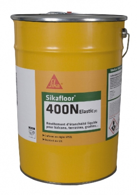 Revêtement d’étanchéité circulable sikafloor 400n elastic - polyuréthane liquide pour balcons, terrasses, gradins - gris ral 7032 - 17 kg. disponible abidjan cote d'ivoire.