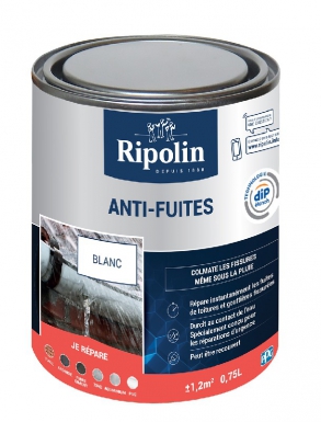 Revêtement polyvalent et souple anti-fuites - pour les réparations d'urgence des fissures et défauts de raccordement sur surfaces extérieures non circulables (tuile, ardoise, fibre ciment, zinc, aluminium, pvc) – blanc. disponible abidjan cote d'ivoire.