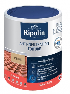 Revêtement polyvalent et souple anti-infiltration toiture - pour le colmatage des fissures et défauts de raccordement sur toutes surfaces extérieures non circulables – 0,75l – pierre. disponible abidjan cote d'ivoire.