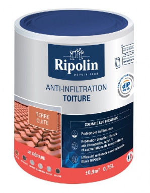 Revêtement polyvalent et souple anti-infiltration toiture - pour le colmatage des fissures et défauts de raccordement sur toutes surfaces extérieures non circulables – 0,75l – terre cuite. disponible abidjan cote d'ivoire.