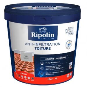 Revêtement polyvalent et souple anti-infiltration toiture - pour le colmatage des fissures et défauts de raccordement sur toutes surfaces extérieures non circulables – 4l – ciment. disponible abidjan cote d'ivoire.