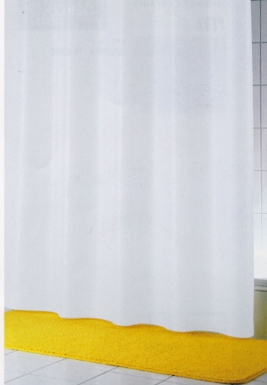Rideau de douche pvc uni - sans anneau - h 200 cm - l 120 cm - blanc. disponible abidjan cote d'ivoire.
