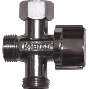 Robinet d'arrêt droit 3 voies - laiton chromé. disponible abidjan cote d'ivoire.