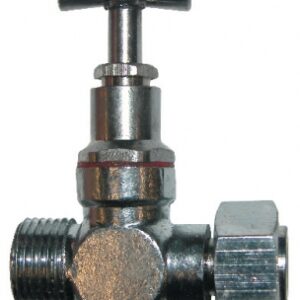 Robinet d'arrêt droit chromé pour réservoir de chasse - filetage 12x17. disponible abidjan cote d'ivoire.