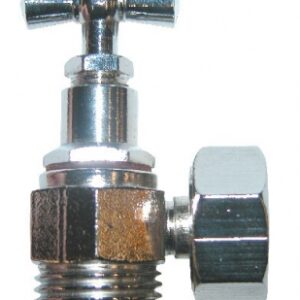 Robinet d'arrêt équerre chromé pour réservoir de chasse - modèle chantier - filet. disponible abidjan cote d'ivoire.