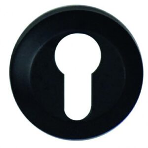 Rosaces rondes alu biseautées - clé i - finition aluminium anodisé noire. disponible abidjan cote d'ivoire.