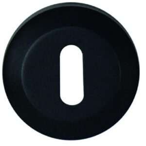 Rosaces rondes alu biseautées - clé l - finition aluminium anodisé noire. disponible abidjan cote d'ivoire.