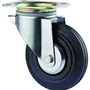 Roulette pivotante standard à platine 105x85 mm ø 80 mm epxh 35x108 mm ch. disponible abidjan cote d'ivoire.