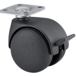 Roulette pour meuble pivotante à blocage à platine 38x38 mm ø 50 mm lxh 55x64 mm. disponible abidjan cote d'ivoire.