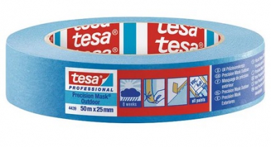 Ruban de masquage waterproof pour des angles nets et précis en extérieur 25x50 mm - bleu. disponible abidjan cote d'ivoire.