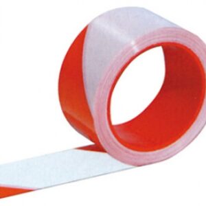Ruban plastique de signalisation jaune et rouge alternés, long. disponible abidjan cote d'ivoire.