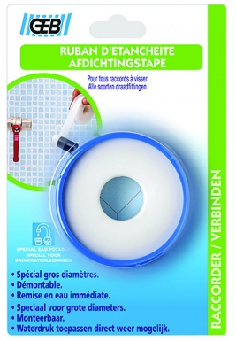Ruban téflon longueur 8 m - largeur 19 mm - spécial grand diamètre. disponible abidjan cote d'ivoire.