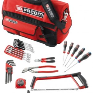 Sac de maintenance 29 outils : boîte à outils textile 20’’ - 5 tournevis protwist as : fente 3,5x75 ; 4x100 ; 5,5x100 ; pz1x100 ; pz2x125 - 9 clés mixtes de 8 à 19 mm - 1 marteau manche tri-matières - 1 pince. disponible abidjan cote d'ivoire.