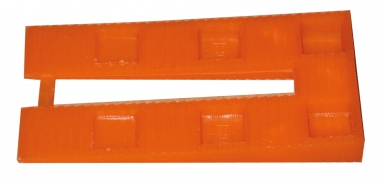 Sachet de 6 coins de calage crantés 80x40x8 mm orange. disponible abidjan cote d'ivoire.