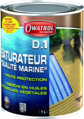 Saturateur bois d1 qualité marine - pour mobilier de jardin, caillebotis, bois marine - incolore finition huilée - 1 l. disponible abidjan cote d'ivoire.