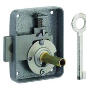 Serrure armoire coffre acier 70x50 mm axe 25 mm canon 30 mm 1 clé dte. disponible abidjan cote d'ivoire.