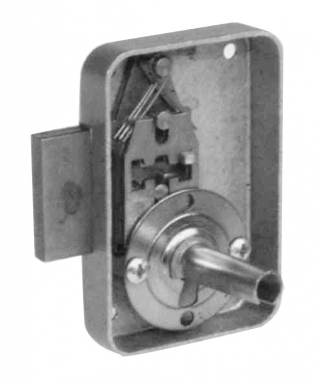 Serrure coffre embouti 3 gorges 8312 axe à 40 largeur 65 laqué gris ghe . disponible abidjan cote d'ivoire.