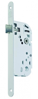 Serrure d12 bec de cane axe 40 entraxe 70 c7 bouts ronds blanc droite sans gâche. disponible abidjan cote d'ivoire.