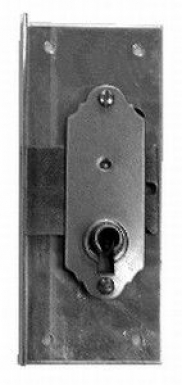 Serrure de bibliothèque de côté "inter" n° 305 gauche laiton limé a 30. disponible abidjan cote d'ivoire.