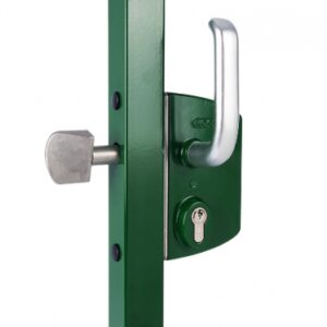 Serrure pour portail coulissant pour profils carrés de 60 mm en zilv avec 3006s - paire de poignées en aluminium renforcé & cylindre: vsz - cylindre. disponible abidjan cote d'ivoire.