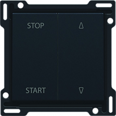 Set de finition pour double interrupteur pour volets - black steel. disponible abidjan cote d'ivoire.