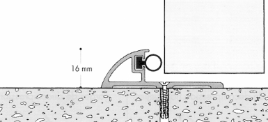 Seuil aluminium universel anodisé argent avec joint lg. disponible abidjan cote d'ivoire.
