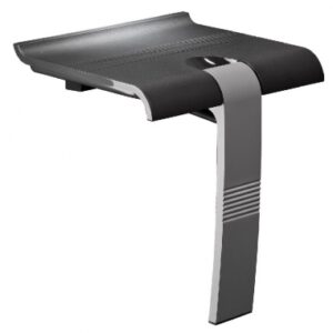 Siège de douche arsis escamotable avec béquille automatique - epoxy gris anthracite/gris mat. disponible abidjan cote d'ivoire.