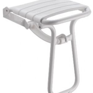 Siège de douche escamotable 38 x 35,5 x 50 cm avec béquille automatique - epoxy blanc. disponible abidjan cote d'ivoire.