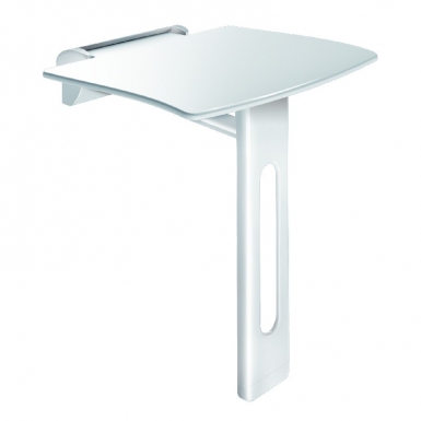 Siège de douche rabattable be-line avec pied - finition blanc mat. disponible abidjan cote d'ivoire.