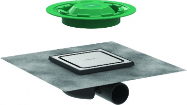 Siphon de douche 15 x 15 cm grille acier inox. disponible abidjan cote d'ivoire.