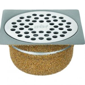 Siphon grille inox 100x100 - sortie vert. disponible abidjan cote d'ivoire.