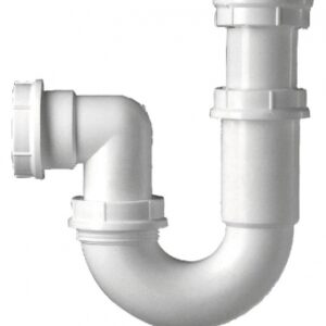 Siphon lavabo plastique blanc - forme p - sortie jc ø 40. disponible abidjan cote d'ivoire.