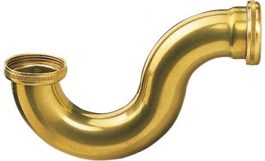 Siphon évier laiton poli - écrou 40x49 - sortie jc ø 40. disponible abidjan cote d'ivoire.