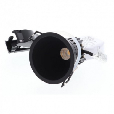 Spot encastré rond fixe " sweet rd " 8w 650lm 3000k 60° dim noir mat. disponible abidjan cote d'ivoire.