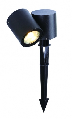 Spot extérieur " topaze " led 1x6w   500 lm 3000°k 36° sur piquet  gu10 dim. disponible abidjan cote d'ivoire.